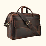 The Lone Rider - Rugged Vintage Leather Briefcase