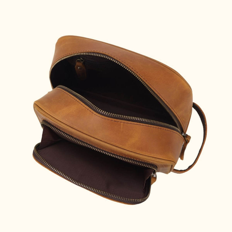 The Rugged Beauty - Western Leather Toiletry Bag