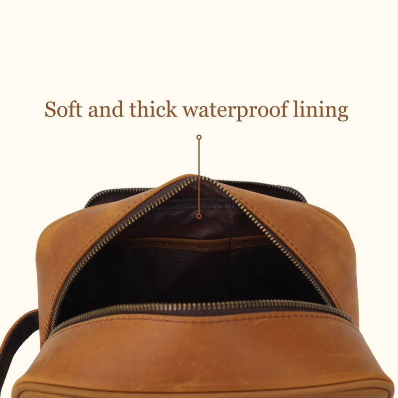 The Rugged Beauty - Western Leather Toiletry Bag