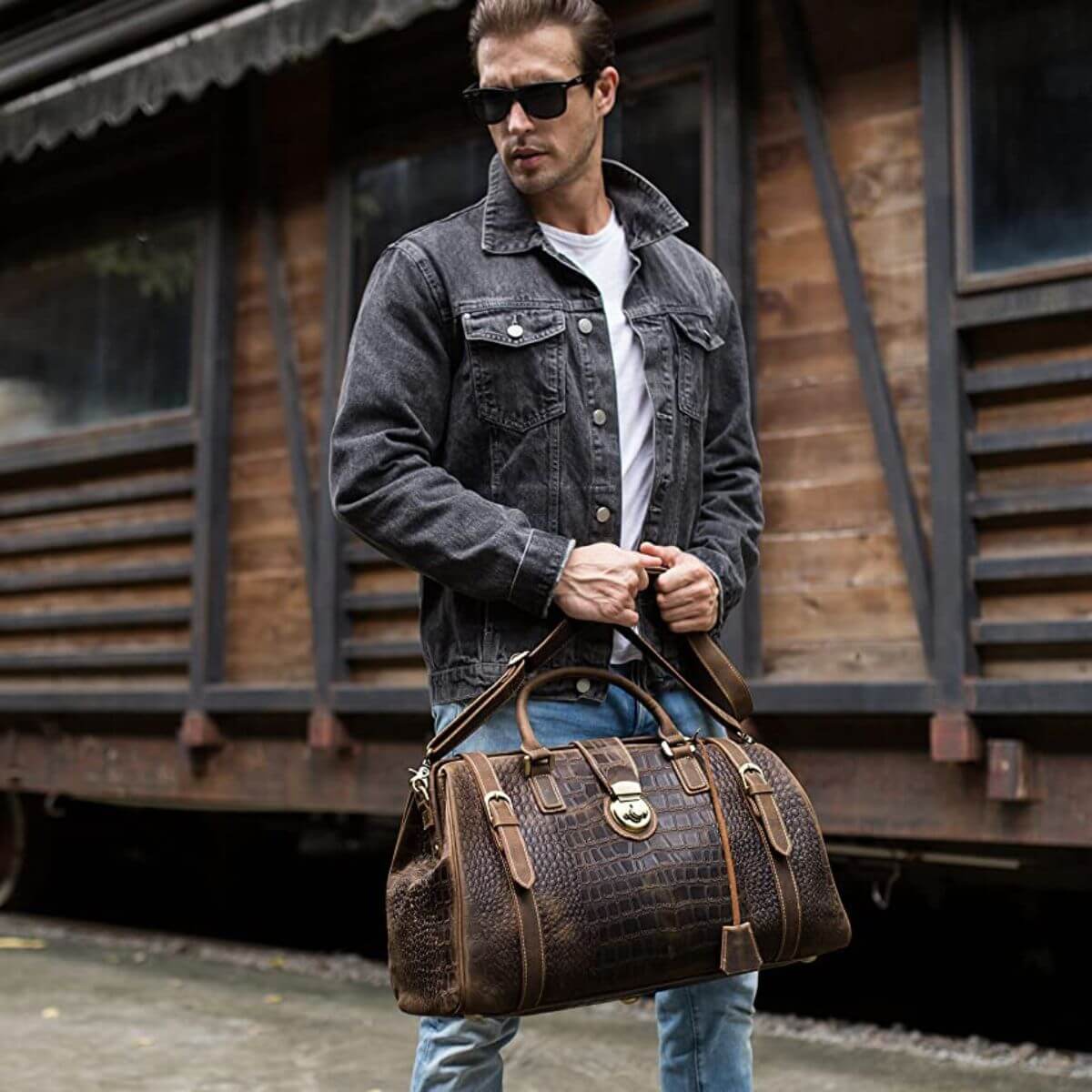 The Salty Crocodile - Travel Duffel – Western Leather Goods