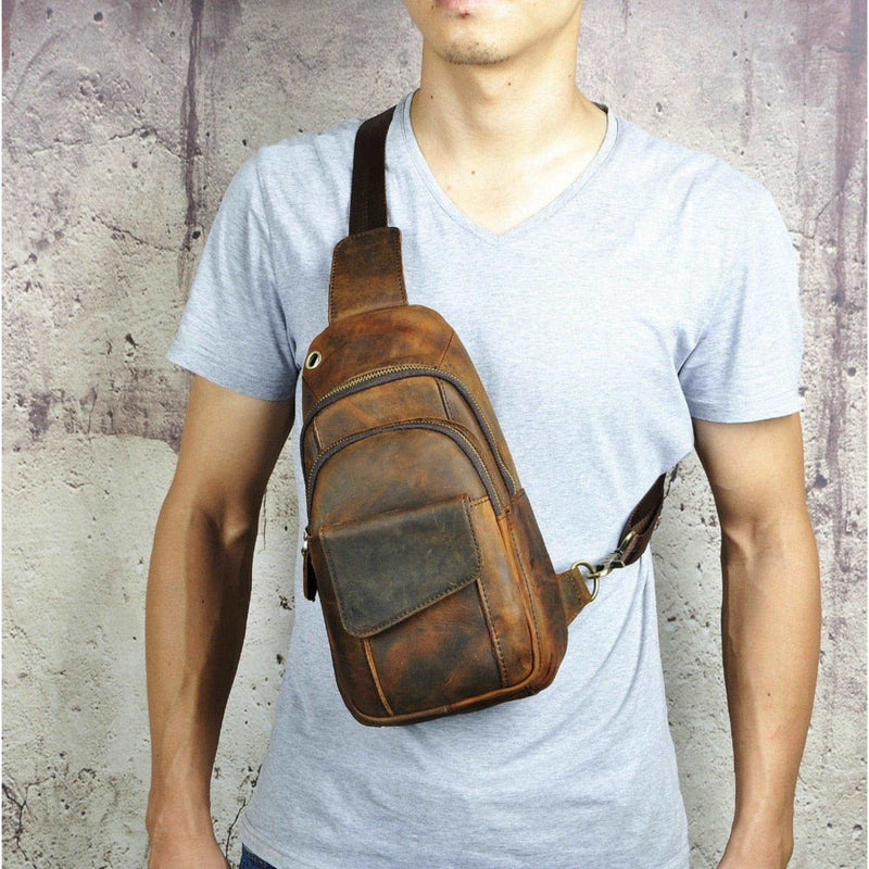 The Gun Slinger Leather Crossbody Bag