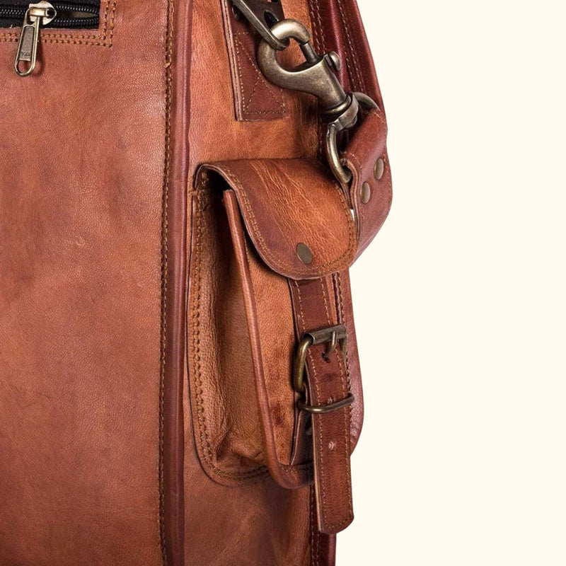 Vintage leather pilot bag hotsell