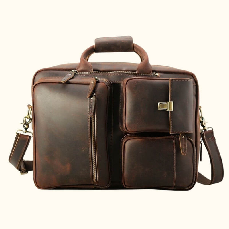 The Bucking Bronco | Leather Travel Briefcase | Western Leather Goods