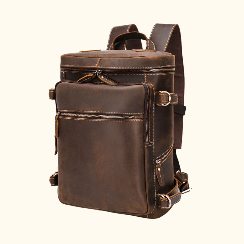 Men's Vintage Leather Laptop Backpack Rucksack Very Classy Messenger  Bag Satchel