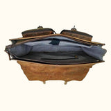 The Open Planes - Buffalo Brown Leather Vintage Briefcase