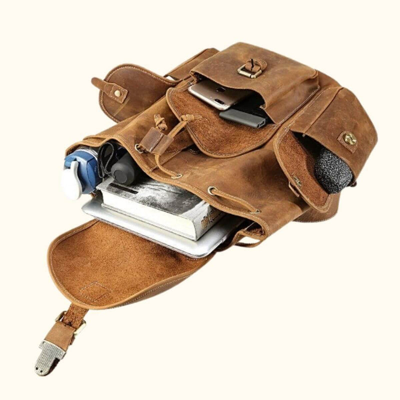 The Worn Whip – Genuine Leather Rucksack
