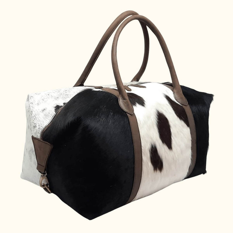 The Western Boho - Cowhide Leather Duffel Bag