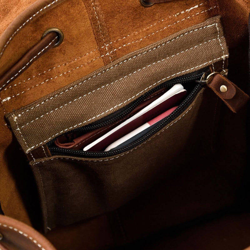 The Worn Whip – Genuine Leather Rucksack