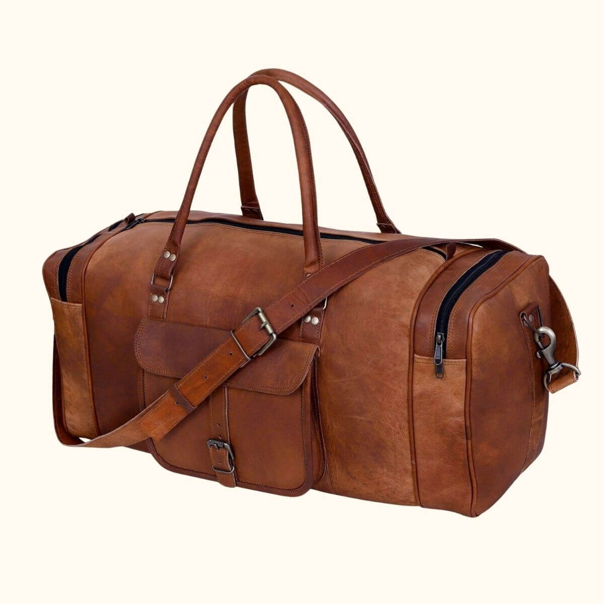 The Wishing Well - Square Leather Duffel Bag | Western Leather Bag ...