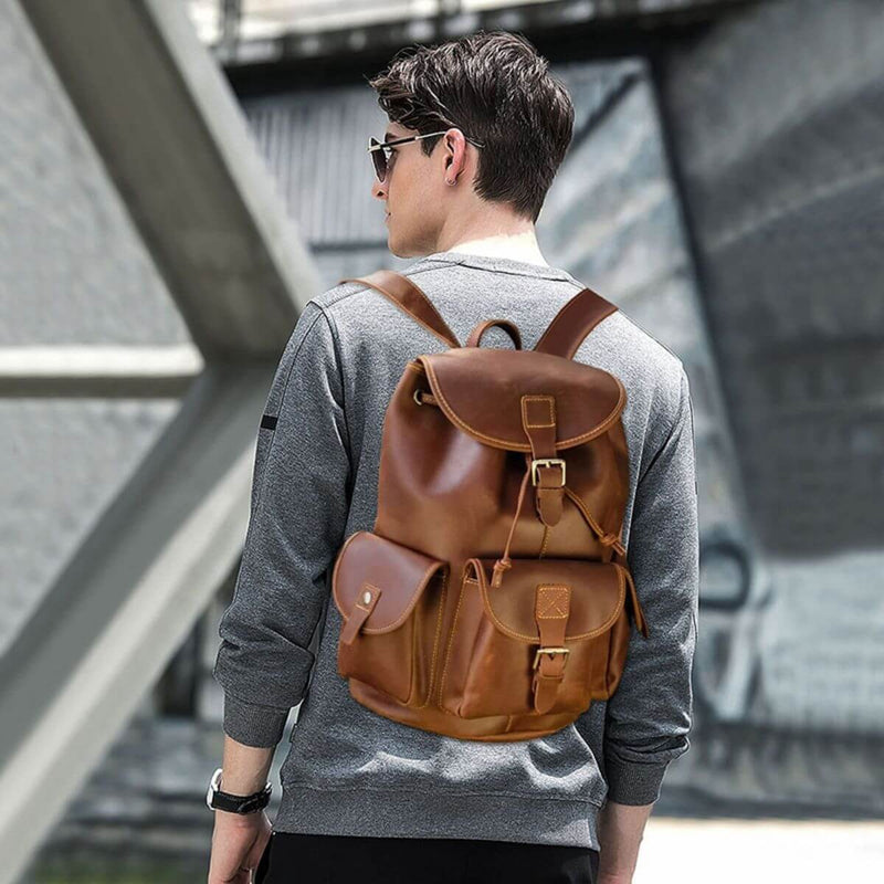 The Worn Whip – Genuine Leather Rucksack