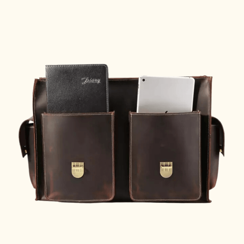 The Brass Maiden – Vintage Leather Briefcase
