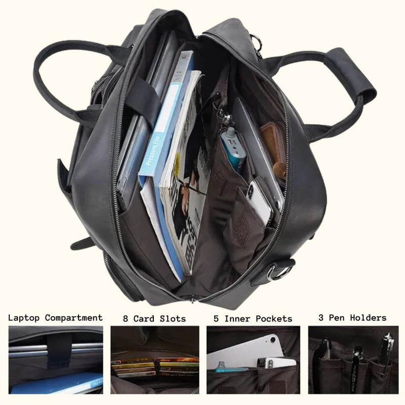 The Bucking Bronco – Leather Travel Briefcase