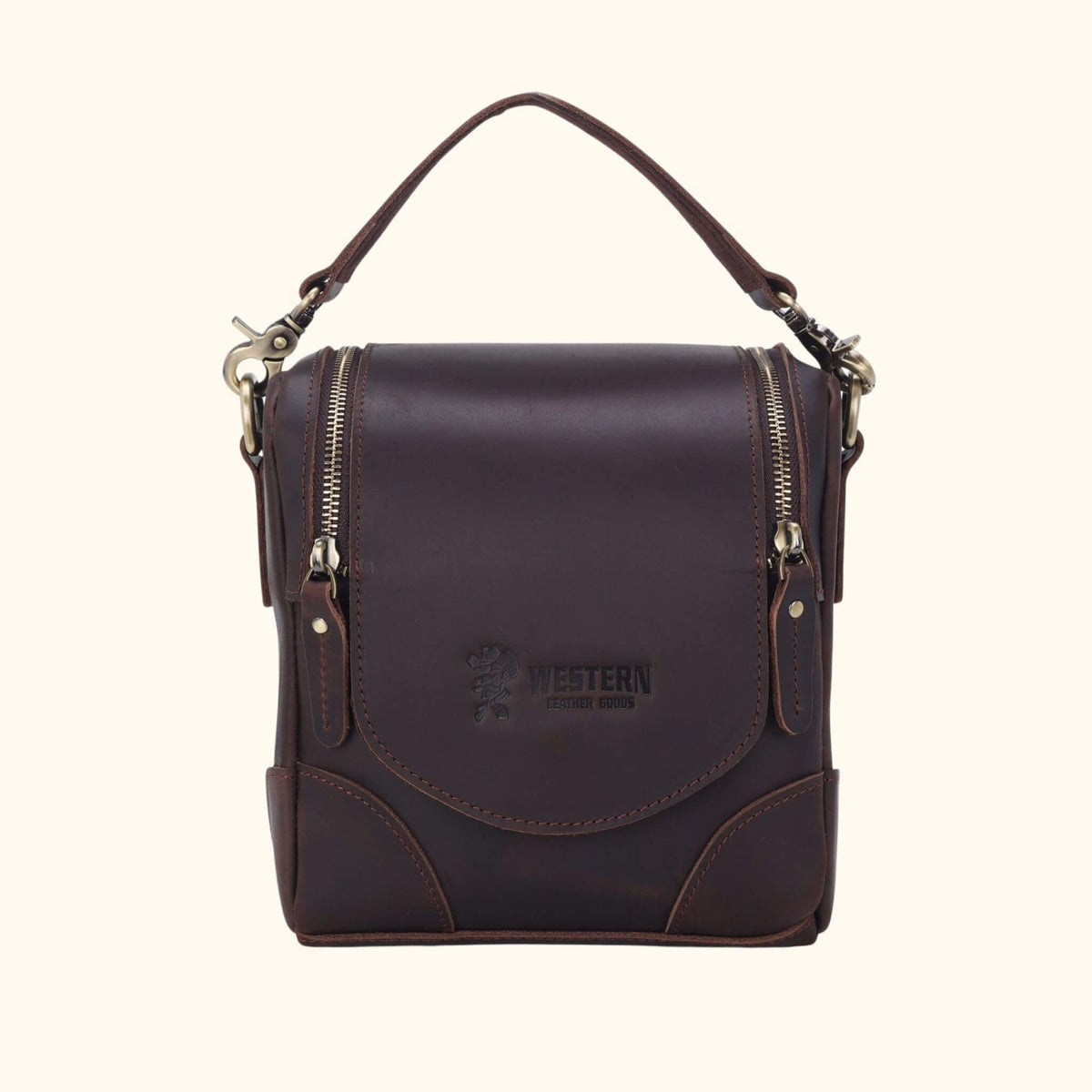 ★MUCENT★Western Leather Shoulder Bag★ MUCENT WESTERN LEATHER SHOULDER BAG